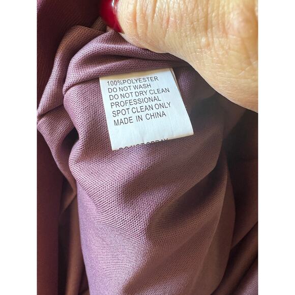 Ienna 55695 for MacDuggal purple mauve long sleeve gown dress size 10 - Picture 11 of 12